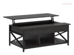 Salontafel verstelbaar zwart antraciet, Huis en Inrichting, Tafels | Salontafels, Ophalen, Gebruikt