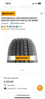 4x Continental winterbanden 235/55 R19, Auto-onderdelen, Banden en Velgen, Ophalen, Band(en)