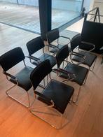 6x ‘vintage modern’ stoel, Huis en Inrichting, Stoelen, Ophalen, Gebruikt, Zwart, Metaal