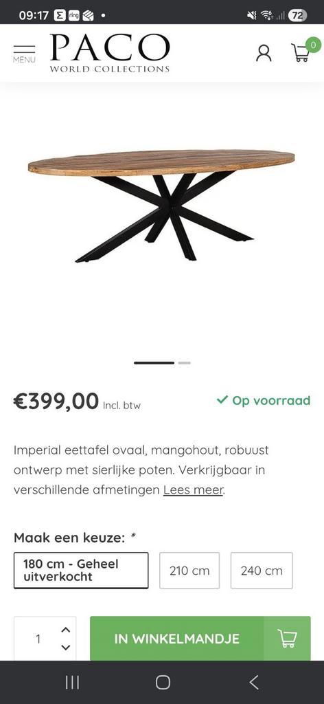 Nieuwe tafel! Model te klein gekocht kan geleverd worden, Maison & Meubles, Tables | Tables à manger, Neuf, Enlèvement