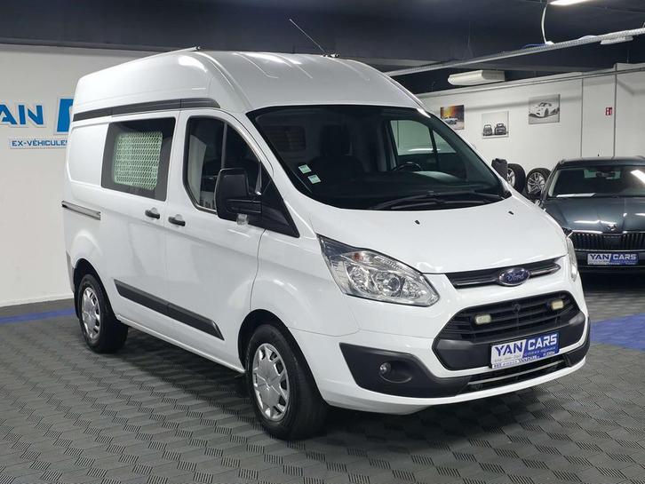Ford Transit Custom MAXI H3 (sur-élevé) * 2.0 TDCi *Idéal, Auto's, Bestelwagens en Lichte vracht, Bedrijf, Te koop, ABS, Airbags