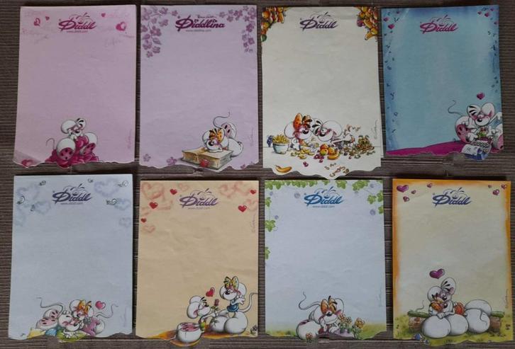 Diddl kleine blaadjes - 104 blaadjes, Verzamelen, Diddl, Gebruikt, Papier, Kaart of Schrift, Diddl, Ophalen of Verzenden