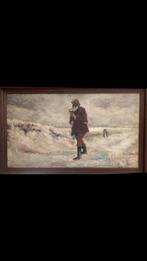 Krijtbord, Olieverf op doek, Antiek en Kunst, Ophalen