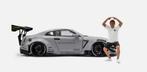 Solido/1:18/Nissan skyline GT-R(R35)Met figuur/NIEUW, Hobby en Vrije tijd, Modelauto's | 1:18, Ophalen of Verzenden, Nieuw, Auto