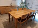 Eetplaats in eik, Huis en Inrichting, Ophalen, Gebruikt, 6 tot 8 stoelen
