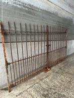 Antiek landelijk dubbel hekken vol smeedijzeren, Ophalen, Gebruikt, IJzer, Draaipoort