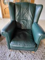 Fauteuil, groen, Huis en Inrichting, Fauteuils, Ophalen, Zo goed als nieuw