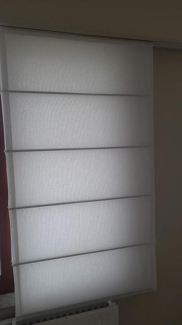 4x Japanse paneelgordijnen met vouwgordijn look, Huis en Inrichting, Stoffering | Gordijnen en Lamellen, Ophalen, Gebruikt, Wit
