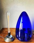 Vintage blauw muranoglas plafondlamp, Huis en Inrichting, Lampen | Plafondlampen, Niet ingevuld, Niet ingevuld, Ophalen of Verzenden