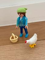 Playmobil - Boerin met kip + jongen met kalf, Kinderen en Baby's, Speelgoed | Playmobil, Complete set, Zo goed als nieuw, Ophalen