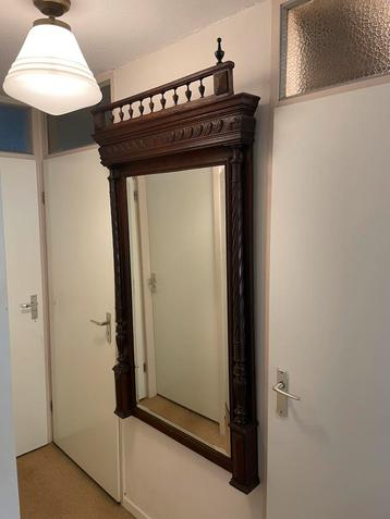 ANTIEK Mechelse SPIEGEL facet geslepen 165 x 95 cm TOPSTAAT beschikbaar voor biedingen