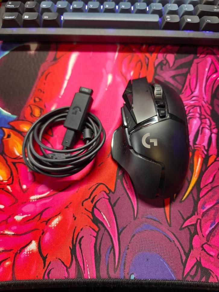 Logitech G502 Lightspeed 1000Hz, Computers en Software, Muizen, Zo goed als nieuw, Muis, Rechtshandig, Draadloos, Gaming muis