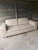 Zetel 2zit echt leer, Huis en Inrichting, Ophalen, Gebruikt, Tweepersoons, Rechte bank