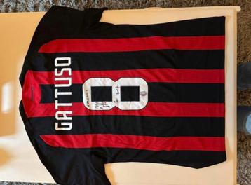 Shirt AC Milan origineel ondertekend door Gattuso. beschikbaar voor biedingen