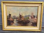 huile sur panneau marine signe j lebon, Antiek en Kunst, Kunst | Schilderijen | Klassiek, Ophalen of Verzenden