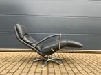 Durlet Dayton relax, donker grijs leder, verstelb kopsteun, Huis en Inrichting, Ophalen of Verzenden, Leolux rolf benz natuzzi jori stressless hukla himolla conform