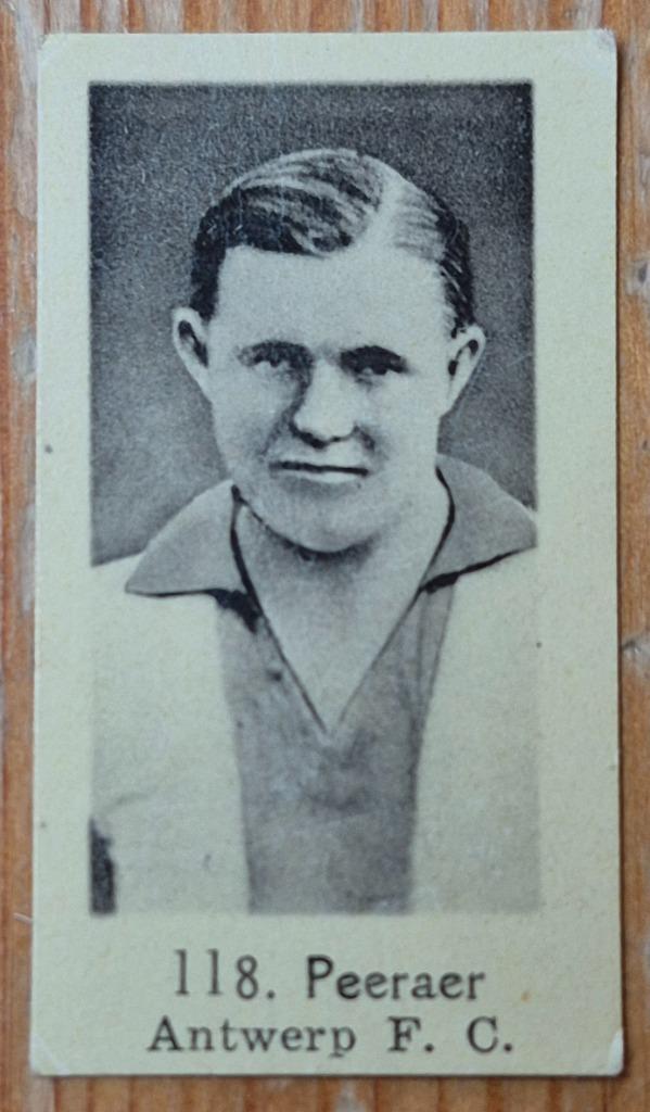 1930s (pre panini) Frans Peeraer Antwerp FC, Verzamelen, Sportartikelen en Voetbal, Gebruikt, Poster, Plaatje of Sticker, Ophalen of Verzenden