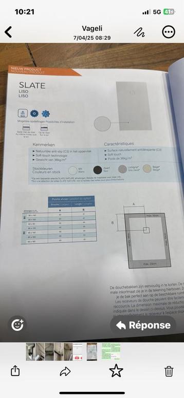 Receveur de douche beschikbaar voor biedingen