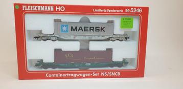 Fleischmann 99 5246 NMBS, NS Containerwagens ECS & Maersk beschikbaar voor biedingen