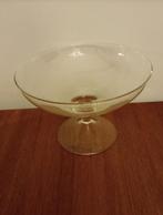 vintage glazen coupe, glas, fruitschaal, 19 cm diameter, Antiek en Kunst, Ophalen of Verzenden