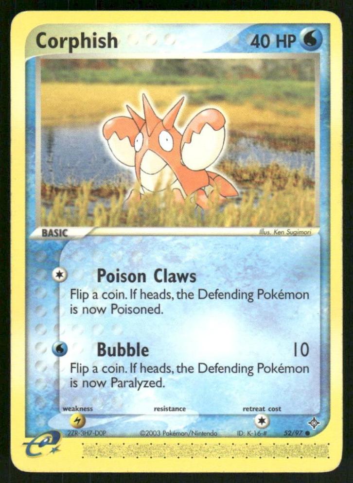 Corphish 52/97 - Dragon, Hobby en Vrije tijd, Verzamelkaartspellen | Pokémon, Gebruikt, Verzenden