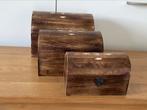 Set 3 stuks houten kisten., Ophalen, Nieuw