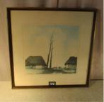 Mooie Gravure 'Achterbos' - Dirk Baksteen, Antiek en Kunst, Kunst | Etsen en Gravures, Ophalen of Verzenden