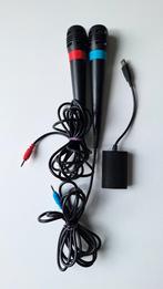 Microphones Singstar 2 et dongle USB pour PS2, Comme neuf, Micro, Enlèvement ou Envoi, PlayStation 2
