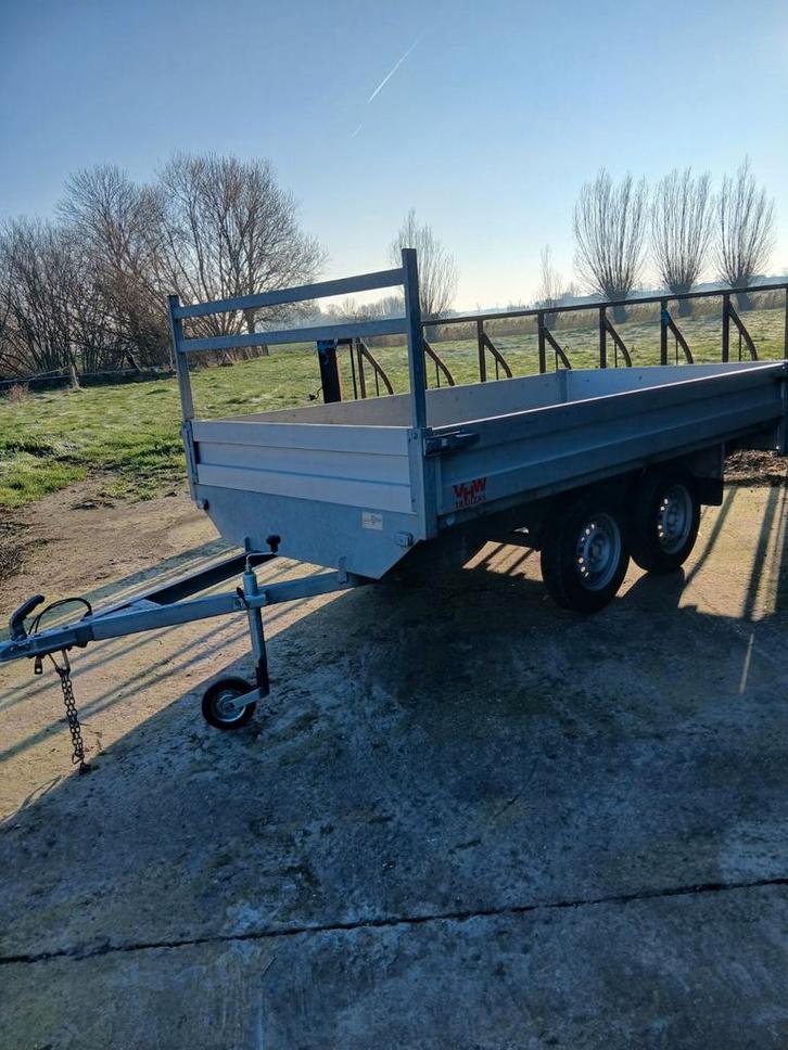 Aanhangwagen 750kg 3m08 x 1m53 in zeer goede staat!!, Auto diversen, Aanhangers en Bagagewagens, Ophalen