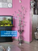 Zilveren vaas met veelkleurige lamp 1m55 cm, Ophalen, Gebruikt