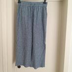 Pantalon culotte en lin à rayures bleues H&M - Taille 38, Comme neuf, Trois-quarts, Taille 38/40 (M), Bleu