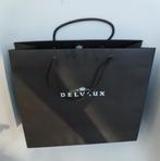 papieren draagtassen Delvaux witte opdruk zwart handvat, Ophalen of Verzenden, Gebruikt, Verpakking