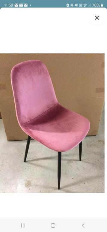 20 Stoelen roze velvet beschikbaar  beschikbaar voor biedingen