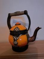 Pot à Théière Antique Petit Laiton  Orange Vieux Rare Beau, Antiquités & Art, Enlèvement ou Envoi
