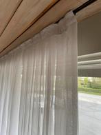 Glasgordijnen met geplooide band, Huis en Inrichting, Stoffering | Gordijnen en Lamellen, Ophalen, Gebruikt, Wit, 200 cm of meer