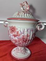 Antieke/retro Bassano faience urn met deksel, Ophalen