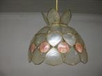 Tiffany luchter D= 25 cm silicaatglas en koperfolie - 1 lamp, Ophalen of Verzenden