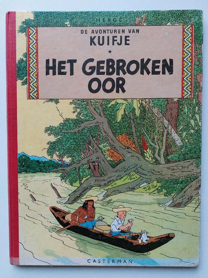 Kuifje - Het Gebroken Oor - Harde Kaft - 1956 - Mooie Staat, Livres, BD, Utilisé, Une BD, Enlèvement ou Envoi