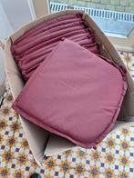 Zes tuinstoel kussens bordeaux met strikjes, Ophalen