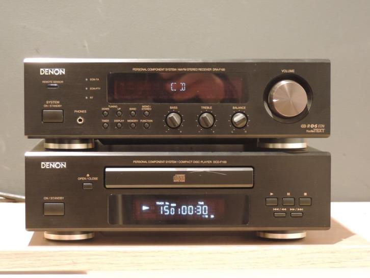 Denon (ampli tuner DRA-F100 + lecteur CD DCD-F100), Audio, Tv en Foto, Stereoketens, Gebruikt, Cd-speler, Denon, Ophalen of Verzenden