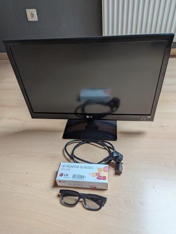 LG D2342P 3D 23" monitor met bril beschikbaar voor biedingen