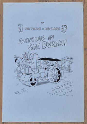 Piet Pienter en Bert Bibber proefdruk cover San Doremi beschikbaar voor biedingen