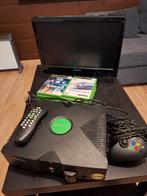 X box 1 met 10 spelletjes en tv, Games en Spelcomputers, Spelcomputers | Xbox Original, Ophalen, Gebruikt, Met 1 controller, Met games