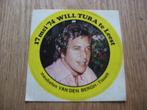 Vintage Sticker Will Tura 1974 Zanger, Verzamelen, Ophalen of Verzenden, Overige typen