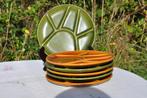 6 assiettes a fondue, Enlèvement ou Envoi, Utilisé, Céramique, Assiettes(s)