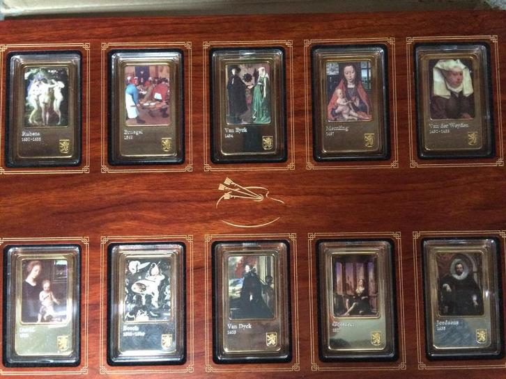 10 Art Bars - Zwaar verzilverd en verguld, Antiek en Kunst, Kunst | Overige Kunst, Ophalen of Verzenden