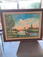 Landschap 80 cm op 60 cm, Antiquités & Art, Enlèvement