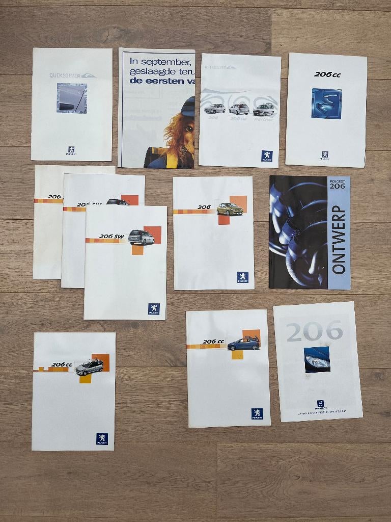 BROCHURES PEUGEOT 206, Livres, Autos | Brochures & Magazines, Peugeot, Enlèvement ou Envoi