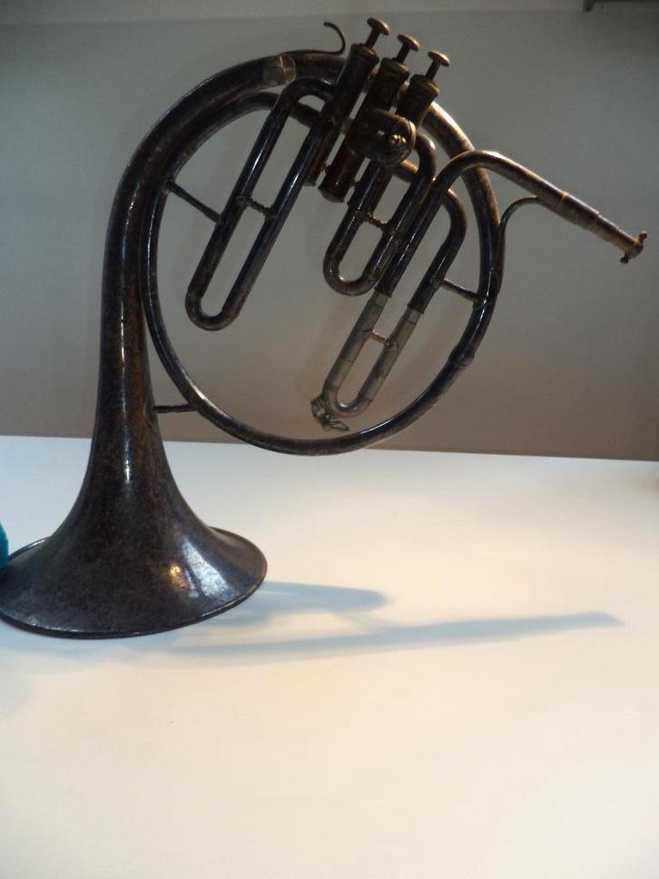 pre-1900 antieke HOORN F. Van Cauwelaert BXL breveté, corne, Musique & Instruments, Instruments à vent | Cors, Enlèvement ou Envoi