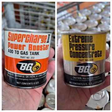 Partij vintage olieblikjes van BG Products️️️️ ️⛽️ beschikbaar voor biedingen